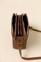 Monogram textured crossbody bag - tan - 4