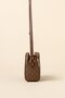 Monogram textured crossbody bag - tan - 2