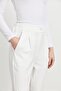 Carrot Trousers with Elastic Waist at the Back Ecru - 3