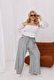 Large Size with Pockets and Elastic Waist Palazzo Pants - 5