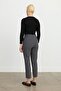 Carrot Poly. Viscose Trousers Gray - 4
