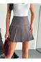 Women's Pleated Woven Mini Skirt - 2