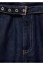 Straight Cut Belt Jeans - 5