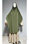 Full Length Oval Sandy Souffle Khimar Hijab Scarf - 2