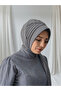 Anthracite Dark Gray Zümra Model Ready Veil Ready Shawl Ready Turban - 4