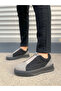Jy007 Alba Laceless Suede Men's Casual Sneaker Shoes Sst Gray/Black - 2