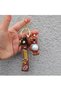 3D Led Lighted Cute Mascot Keychain Colorful Effect Bag Car Ornament Cute Figure Gift 1 Piece - 2