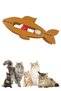 2 Balls Wooden Cute Fish Cat Training Toy for Office Home Office Pet - 4