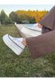 Belinda High Sole Stone Lacing Detailed White Linen Sports Shoes