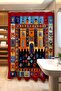 Bathroom Curtain, Floral Bohemian Architectural Pattern Shower Curtain, Bathtub Curtain 175X200Cm