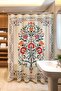 Bathroom Curtain, Ethnic Floral Pattern Shower Curtain, Bathtub Curtain 175X200Cm - 2