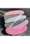 Luxury Design Wide Sponge Bomb Crystal Stone Plated Glitter Crown Special Occasion Crown Fuchsia Pink - 4