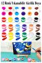 Acrylic Paint 3ml 12 Colors with Painting Brush 3 Pack Mini Small Acrylic Paint for Stone Wood Ceramic Canvas Plaster - 2