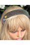 Luxury Wide Sponge Bombshell Hologram Crystal Stone Plated Glitter Crown Special Day Crown Black