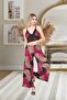 Color Patterned Lace Bustier Suit