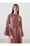 Lace-Up Collar Women's Dress - 3