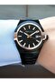 Men's Black Metal Cord Calendar Wrist Watch - 2