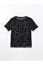 Crew Neck Patterned Women's T-Shirt - 6