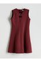 Crew Neck Bow Detailed Girl's Dress
