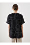 Crew Neck Patterned Women's T-Shirt - 5