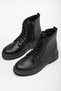 Lace-Up Women's Boots Black Skin Yellow - 2