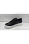 3761 Black Genuine Leather Orthopedic Sole Men's Shoes - 3
