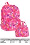 Girl's School Backpack and Lunchbox Set - Pink - Heart and Kaukko Printed - 2