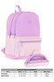 Cube School Bag and Two Compartment Pen Holder Set - Girl - Purple - K1821+K2732 - 2