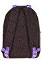Double Colors Three Compartment Girls School & Casual Backpack - Black Purple - K1837 - 3