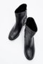 Lace Detailed Zippered Women's Heeled Boots Black Skin - 5