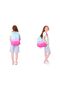 Color Transition Blue Pink Girl's School Bag and Pen Holder Set (Kk - K1797+Kk - K2708) - 3