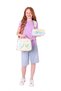 Kids Girl's Glittery Heart and Flower Detailed Primary School 1.2.3.4. Classroom Triple School Bag Set - 4