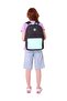 Double Colors Three Compartment Girls School & Casual Backpack - Black Turquoise - K1835 - 6