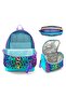 Primary School Triple School Starter Bag Set - Green Purple Leopard, Girl - 2
