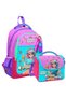 Three-Eyed Pink K-Pop Ice Cream Girl School Backpack and Lunch Bag for Girls
