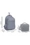 Coral Highthree-Eye Pink Green Multi-Colored School Backpack and Thermal Lunch Bag for Girls - 3