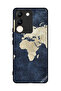 Protective Case Cover For vivo Y200 Map On Jeans Pattern