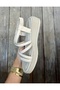 Florin Women's Skin Beige Single Thin Strap Thick Platform Sole Comfortable Summer Daily Outdoor Sandals Shoes - 3
