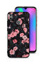 غطاء حماية لهاتف Honor 10 Lite - لون الخوخ والورود الصغيرة