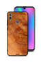 غطاء حماية لهاتف Honor 10 Lite مصنوع من الخشب المتصدع