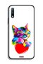 غطاء حماية لهاتف Honor 9X (الصين) بتصميم قطة ملونة - 2