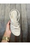 Florin Women's Skin Beige Single Thin Strap Thick Platform Sole Comfortable Summer Daily Outdoor Sandals Shoes - 2