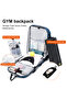 Durable Gym Sports Backpack Water Resistant with Luggage Trolley Carry Belt and Built in USB for Men - 3