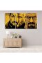 ثلاث لوحات قماشية بتصميم مسلسل Breaking Bad مع برواز فضي مجوف