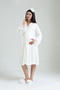 Women's Tuba Ecru Front Button Maternity Nightgown - 6