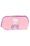 Kids Pink Purple, Cat, Girl's Three-Eye School Pencil Bag - L8241 - 2