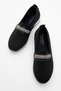 Women's Stoned Knitwear Casual Shoes Black - 5