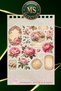 Set of 5 Pink Rose Vintage Stickers Suitable for Planner Agenda Bullet Journal - 5