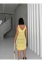 Yellow Mini Knitwear Beach Dress - 3