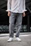 Men's Boyfriend Gray 100% Cotton Relaxed Fit Jeans - 5